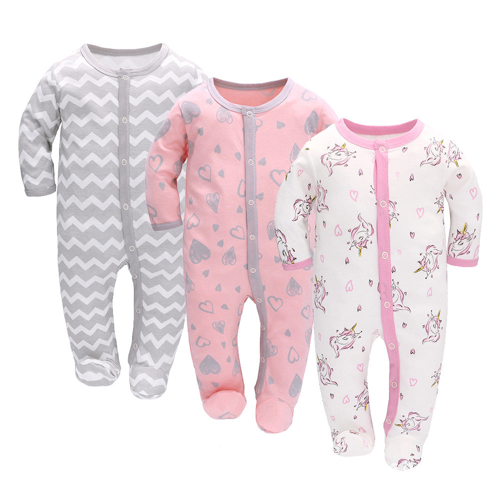 Tutina Neonato Maniche Lunghe con Chiusura a Bottoni
