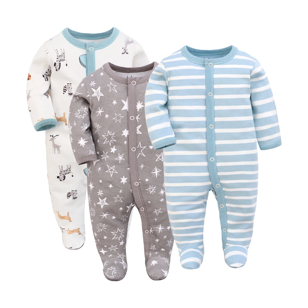 Tutina Neonato Maniche Lunghe con Chiusura a Bottoni