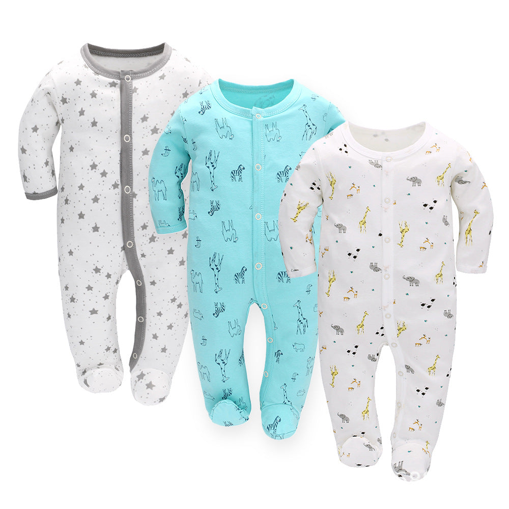 Tutina Neonato Maniche Lunghe con Chiusura a Bottoni