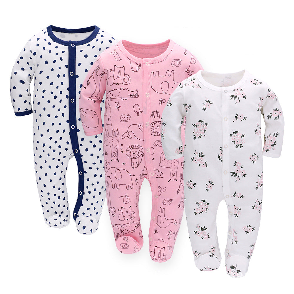 Tutina Neonato Maniche Lunghe con Chiusura a Bottoni