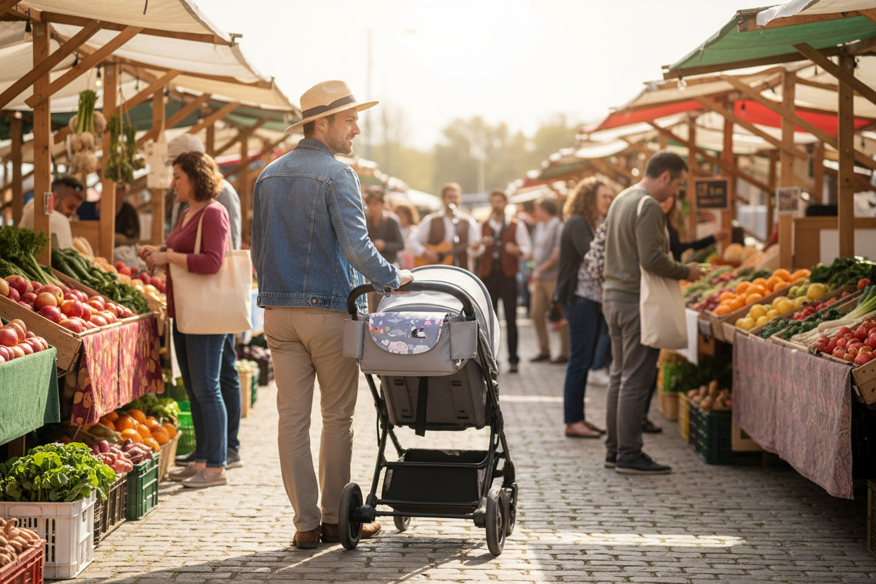 Mercato con organizer Grey bear
